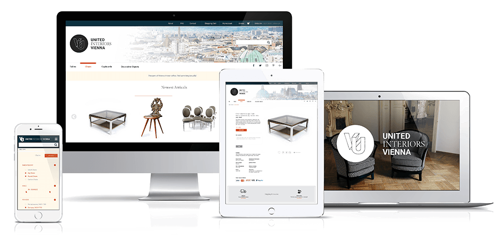 Mockup für die Web-PLattfrom von UIV